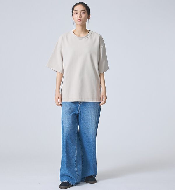 ABAHOUSE「【FORTUNA /フォルトゥナ】DockingCrewNeckTee/ドッキン」|Tシャツ・カットソー|