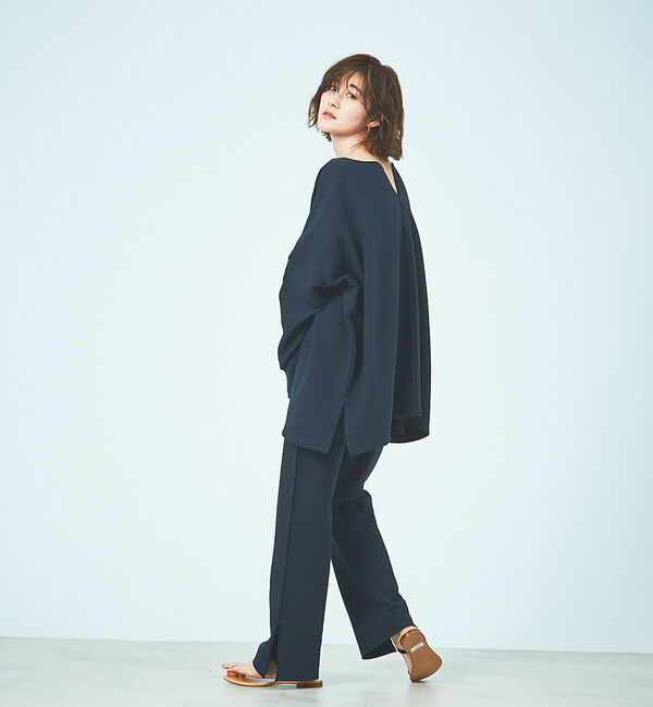 Rouge vif「リップルセットアップ」|Tシャツ・カットソー|チャコールグレー