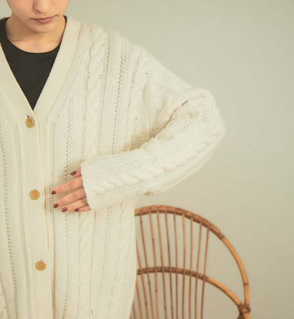 Rouge vif「ケーブルニットカーデ」|カーディガン|