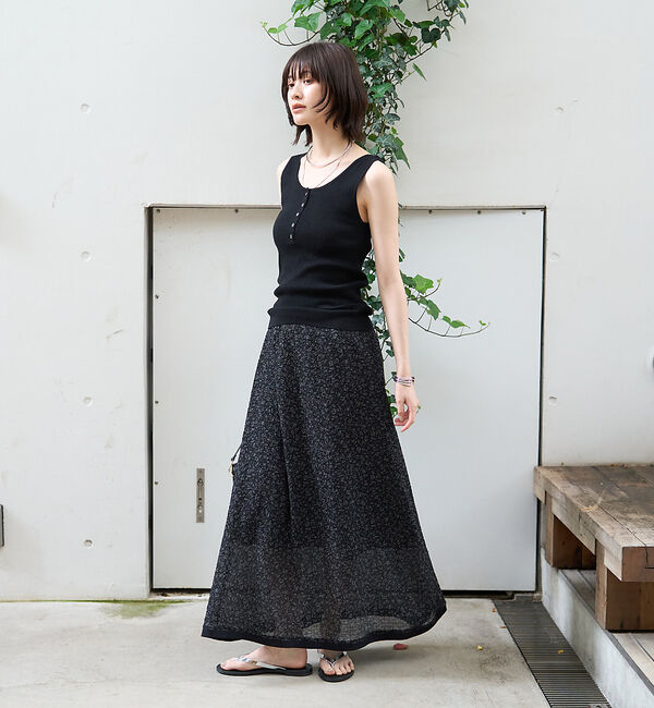 Rouge vif「ストレッチサッカープリントスカート」|スカート|