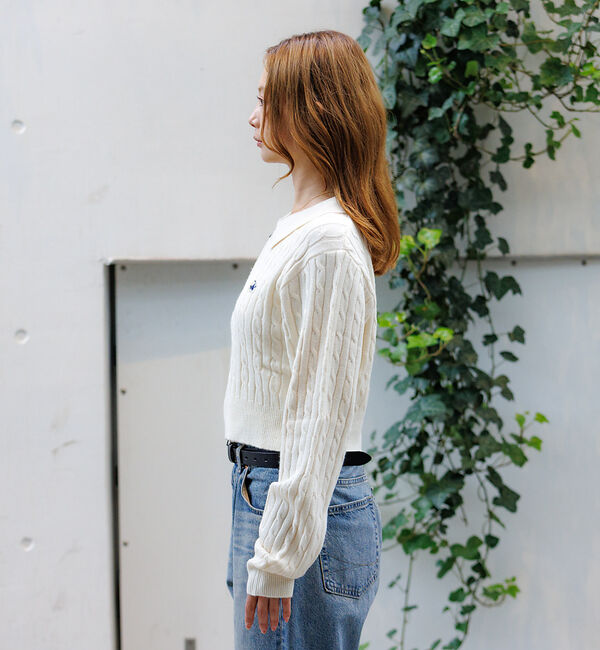 Rouge vif「【BEVERY HILLS P.C/ビバリーヒルズポロクラブ】ケーブル編ポロカー」|カーディガン|