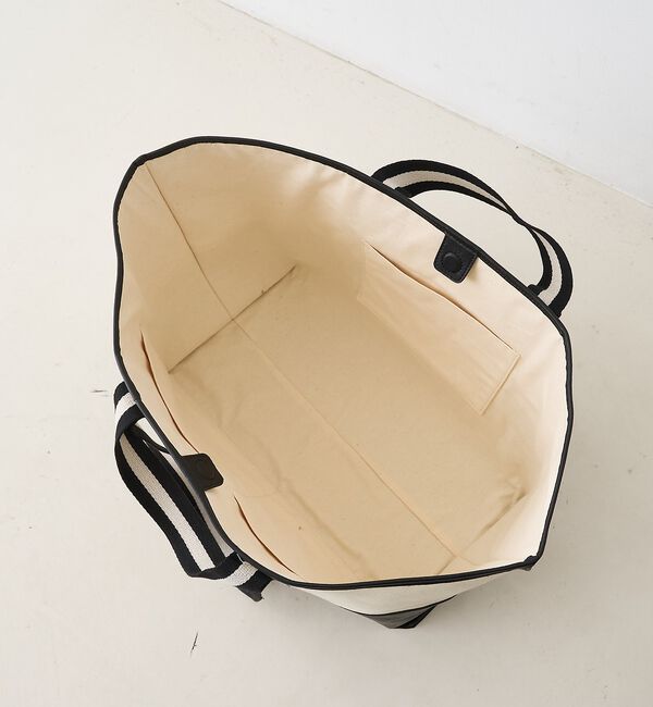 Rouge vif「【CHIMERE/シメール】キャンバス&times;合皮ワイドビックトート」|トートバッグ|