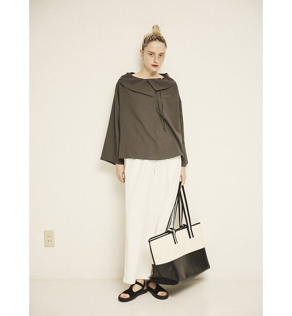 Rouge vif「【CHIMERE/シメール】キャンバス&times;合皮ワイドビックトート」|トートバッグ|