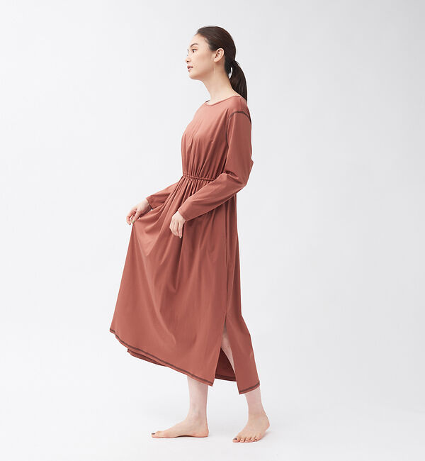 qualite「【WEB・一部店舗限定】ハイポイントギャザーワンピース」|ワンピース|チョコ