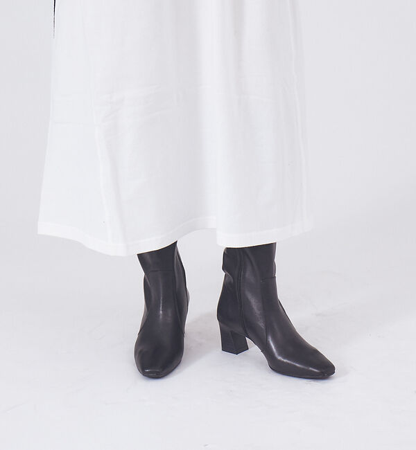 AU BANNISTER「【スノーソール】ソフトスクエアトゥロングブーツ」|ショートブーツ|