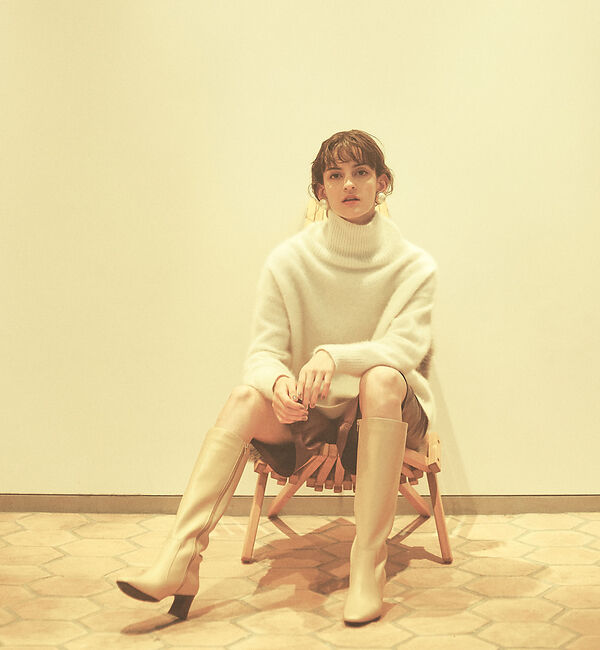 AU BANNISTER「【スノーソール】ソフトスクエアトゥロングブーツ」|ショートブーツ|