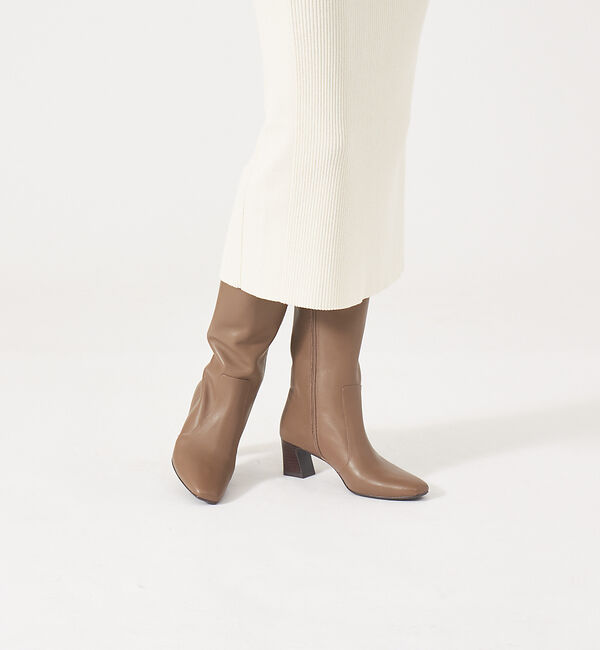 AU BANNISTER「【スノーソール】ソフトスクエアトゥロングブーツ」|ショートブーツ|