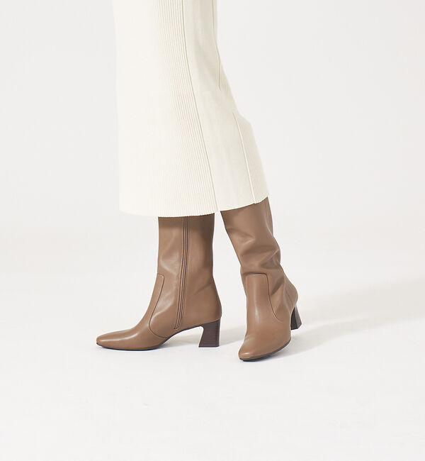 AU BANNISTER「【スノーソール】ソフトスクエアトゥロングブーツ」|ショートブーツ|