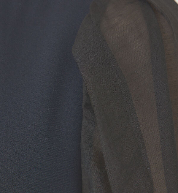 abahouse mavie「【エニデイカセット】シアー袖切替ワンピース」|ワンピース|