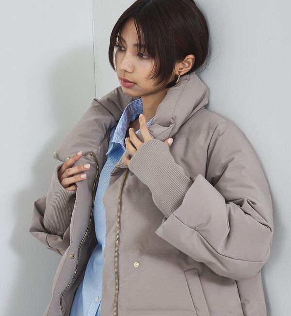 abahouse mavie「【WEB Domani掲載】袖リブシームレススタンドダウン/ロングセラー/定番/」|ダウン|