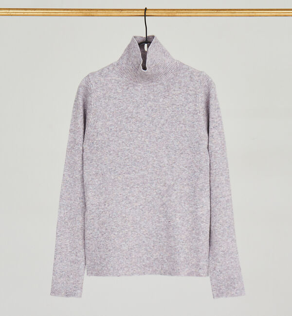 abahouse mavie「ストレッチリブハイネックプルオーバー」|ニット・セーター|アイボリー