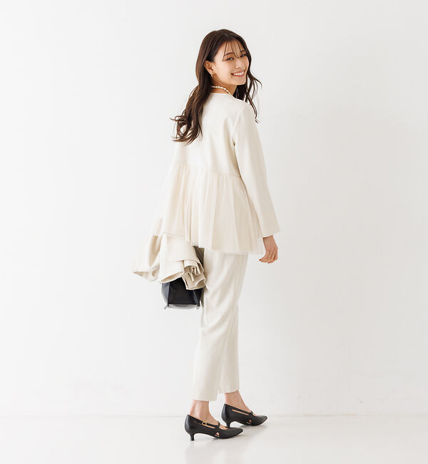 abahouse mavie「【エニデイカセット】チュールペプラムブラウス」|シャツ・ブラウス|