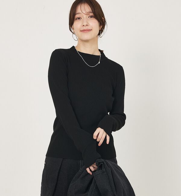 abahouse mavie「プチハイネックリブプルオーバー」|ニット・セーター|