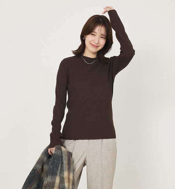 abahouse mavie「プチハイネックリブプルオーバー」|ニット・セーター|