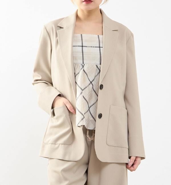 SOFFITTO「【A_/エース】サッカー ストライプジャケット」|テーラードジャケット|