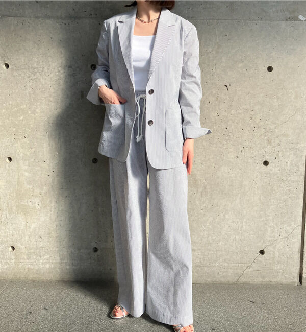 SOFFITTO「【A_/エース】サッカー ストライプジャケット」|テーラードジャケット|