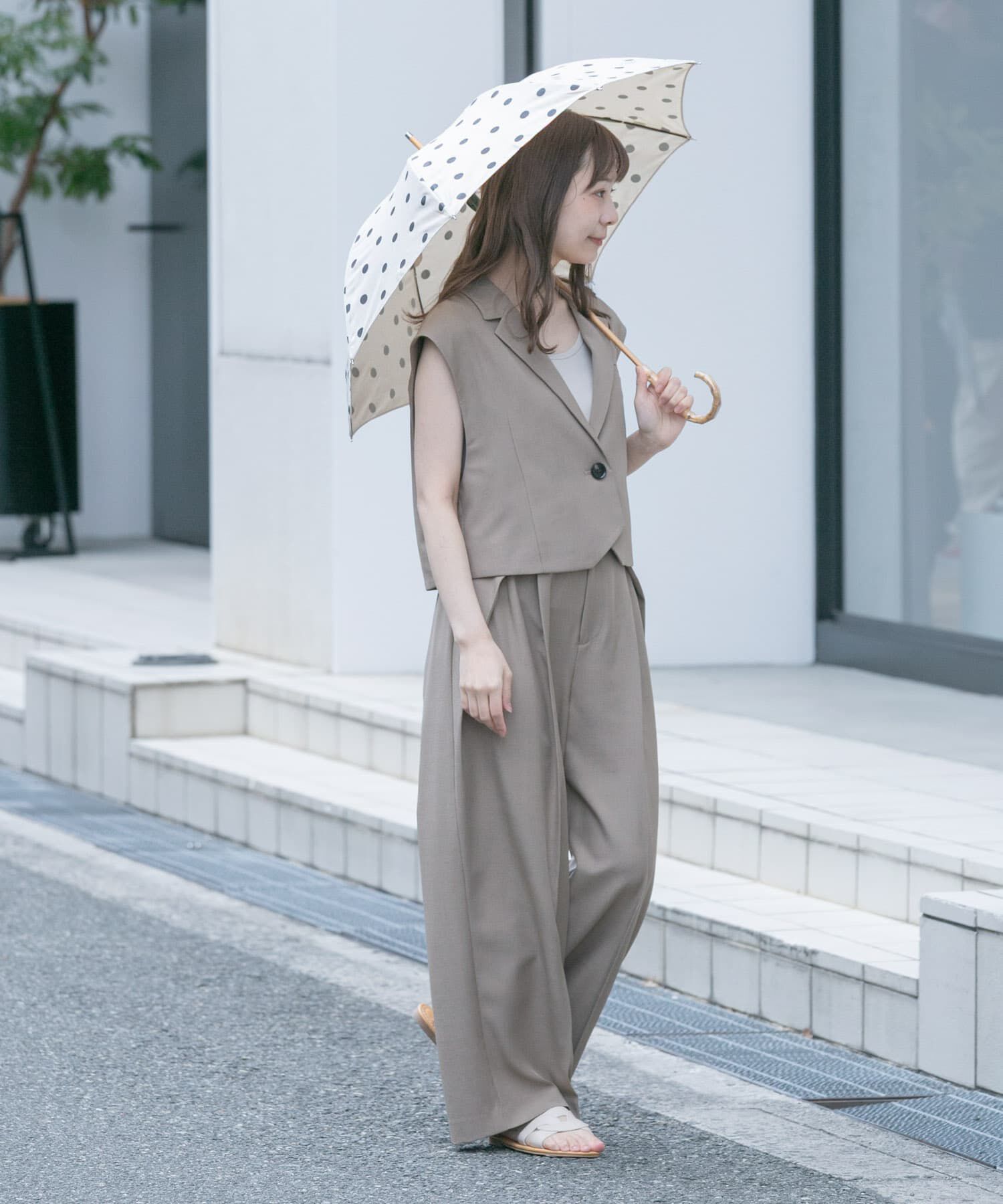 SMELLY「because　ドットバンブー長傘」|傘|