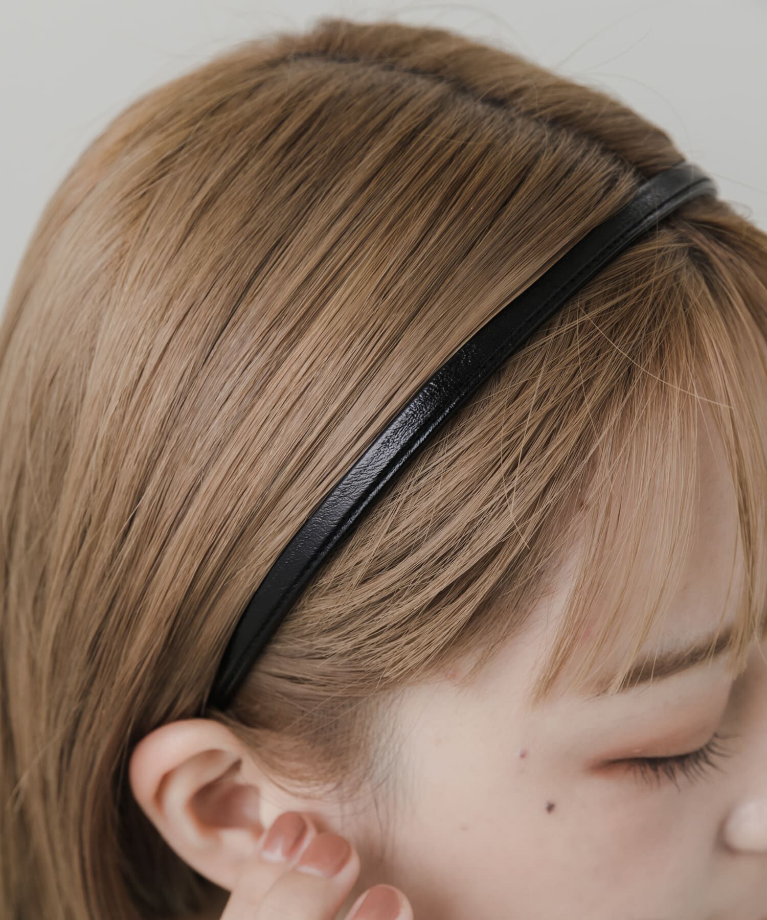 SMELLY「スリムフェイクレザーカチューシャ」|カチューシャ|