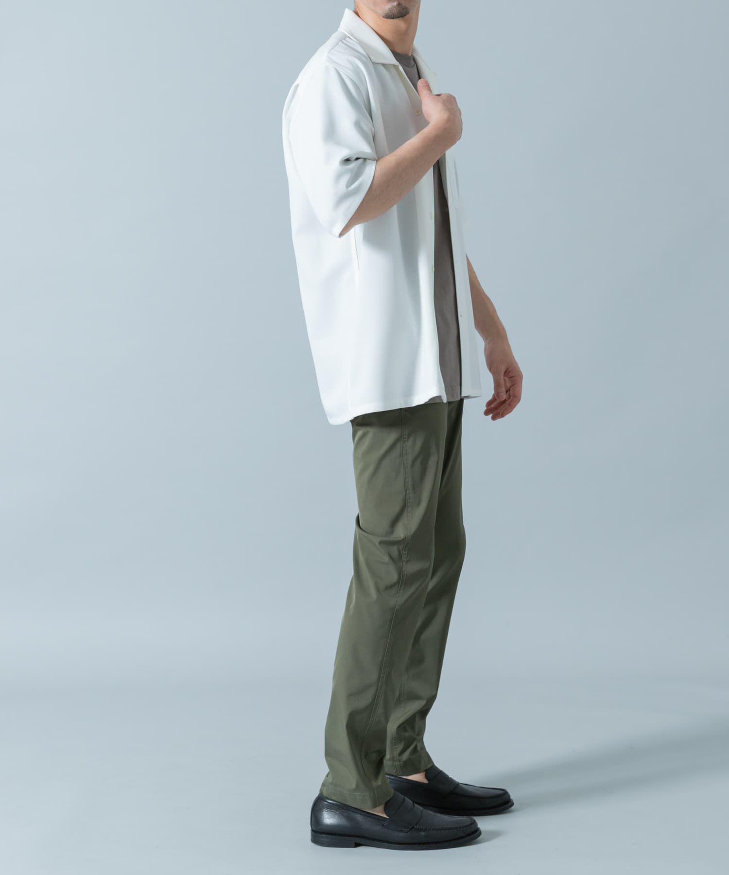 URBAN RESEARCH ROSSO「『WEB限定』『セットアップ対応』パナマ風オープンカラー半袖シャツ」|シャツ・ブラウス|