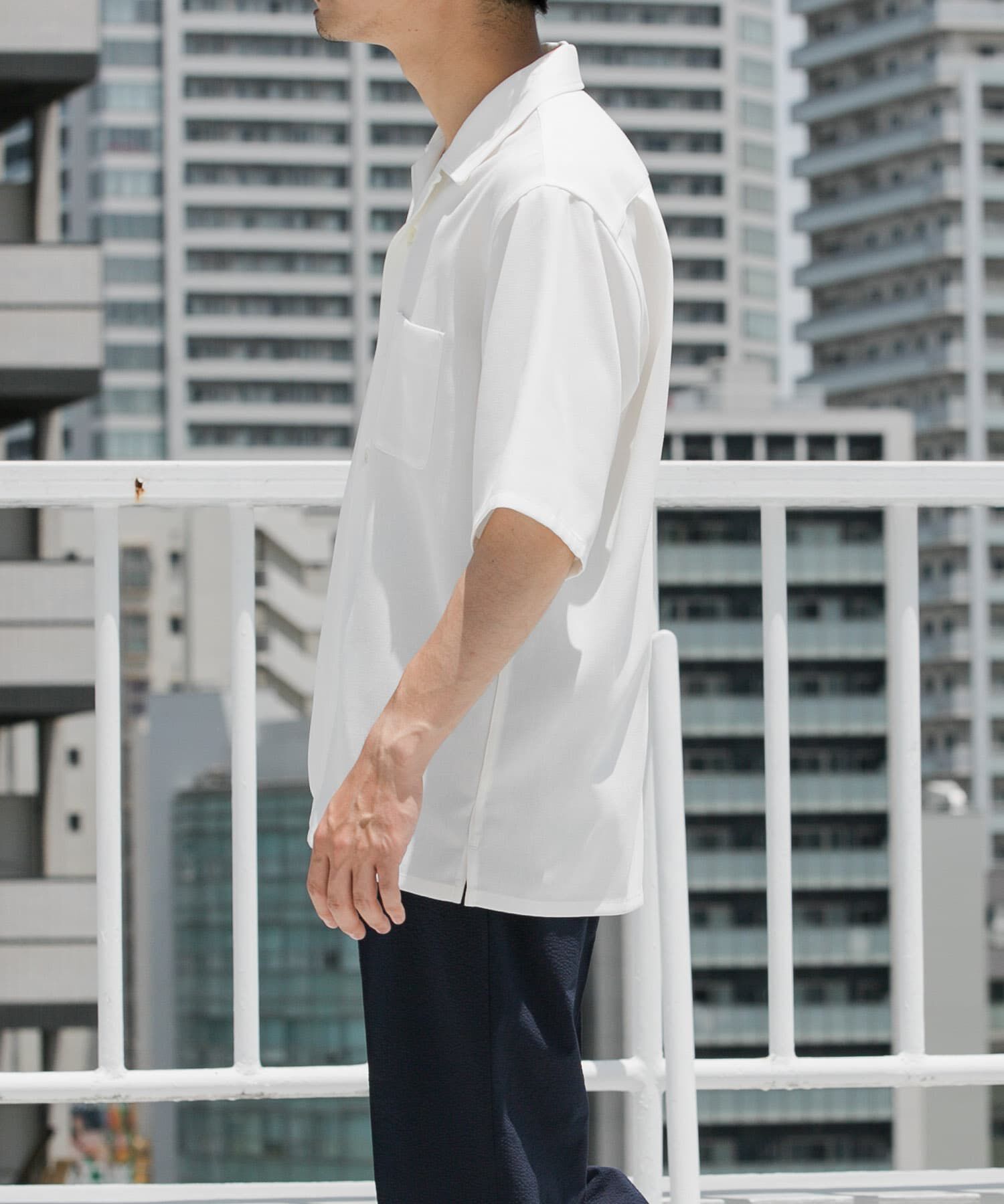 URBAN RESEARCH ROSSO「『WEB限定』『セットアップ対応』パナマ風オープンカラー半袖シャツ」|シャツ・ブラウス|