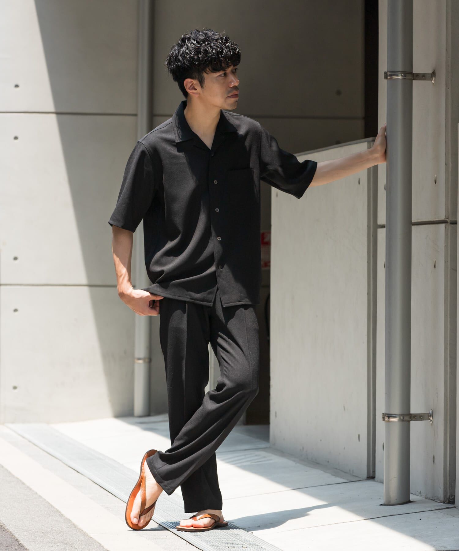 URBAN RESEARCH ROSSO「『WEB限定』『セットアップ対応』パナマ風オープンカラー半袖シャツ」|シャツ・ブラウス|