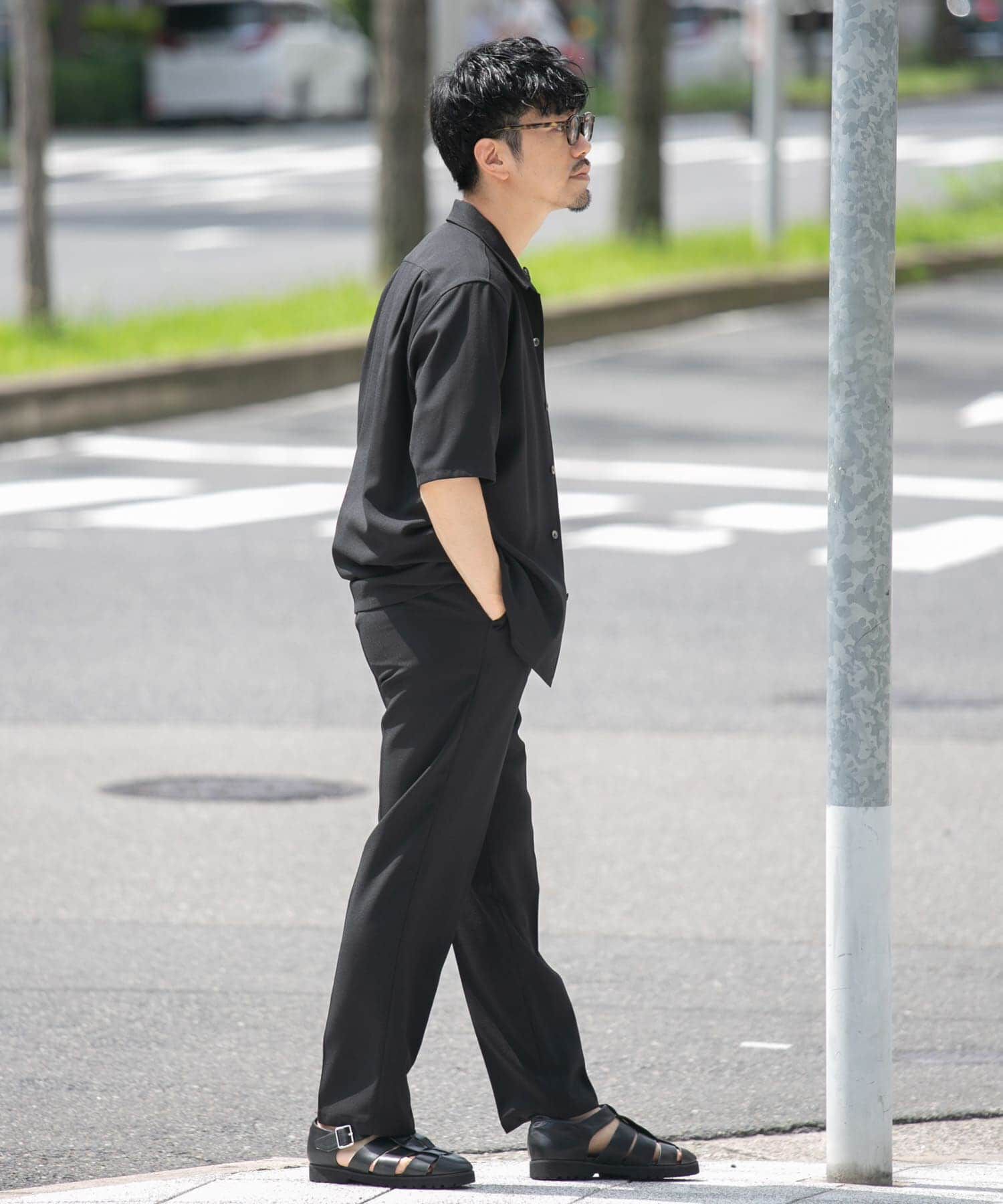 URBAN RESEARCH ROSSO「『WEB限定』『セットアップ対応』パナマ風オープンカラー半袖シャツ」|シャツ・ブラウス|