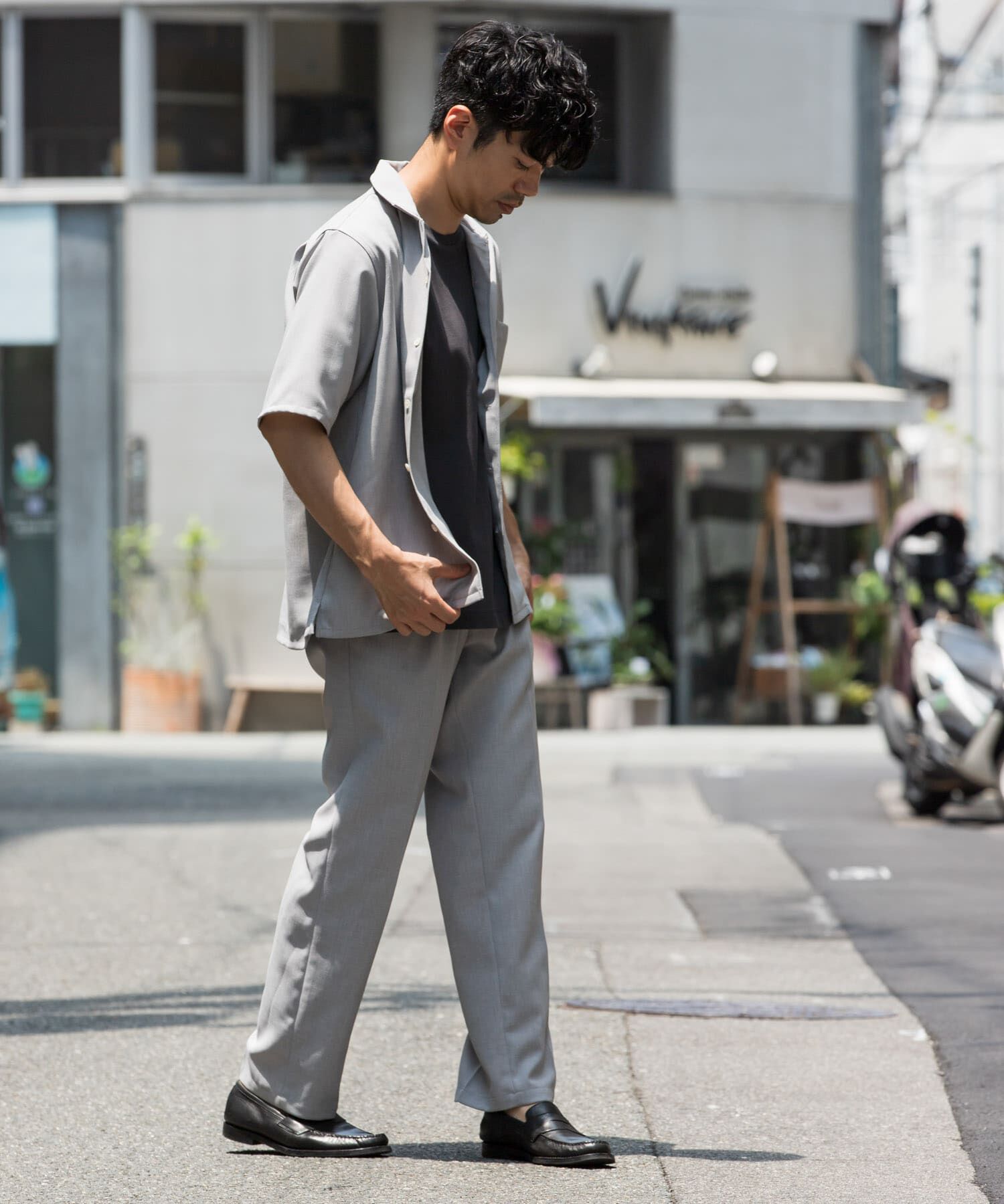 URBAN RESEARCH ROSSO「『WEB限定』『セットアップ対応』パナマ風オープンカラー半袖シャツ」|シャツ・ブラウス|