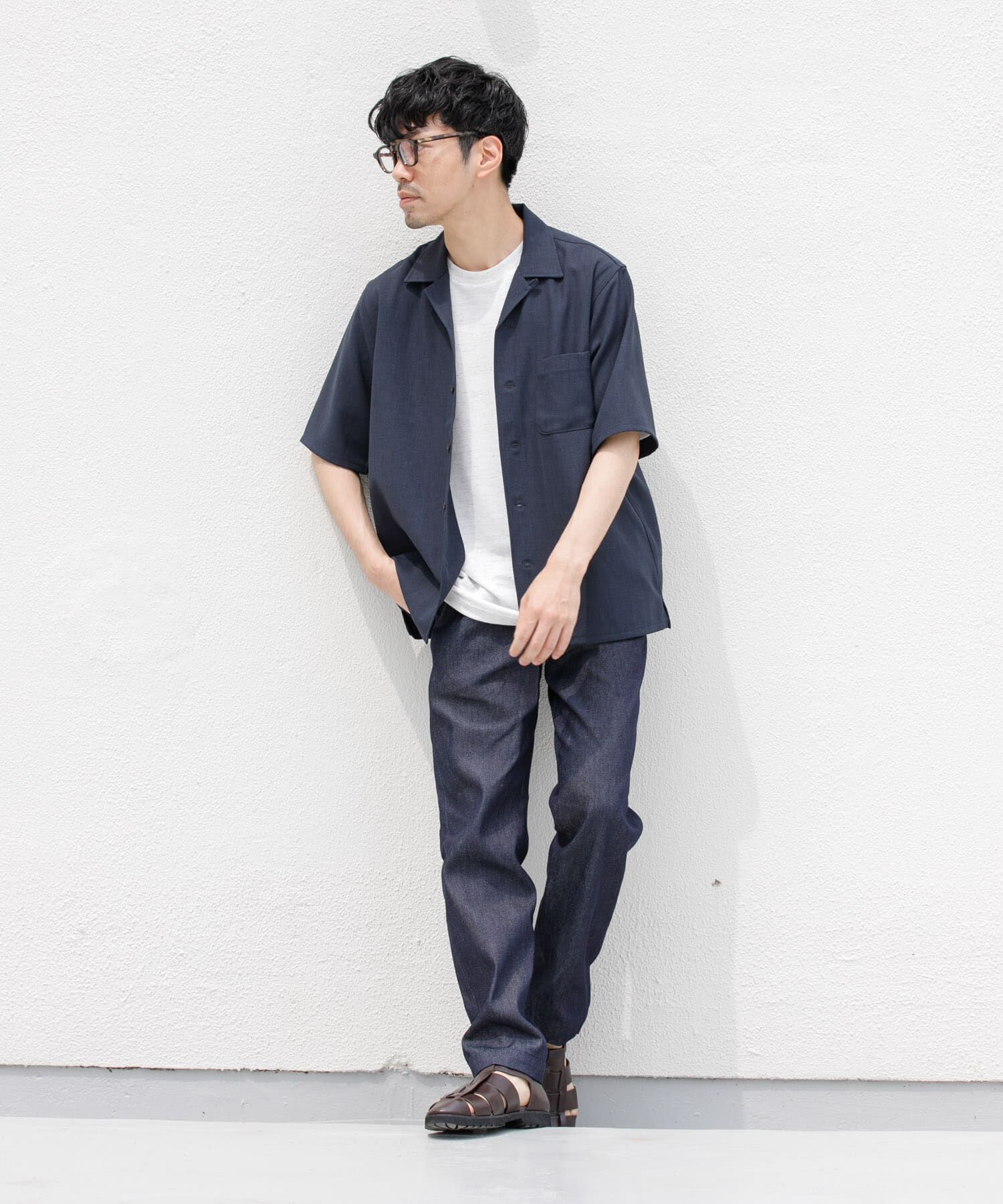 URBAN RESEARCH ROSSO「『WEB限定』『セットアップ対応』パナマ風オープンカラー半袖シャツ」|シャツ・ブラウス|