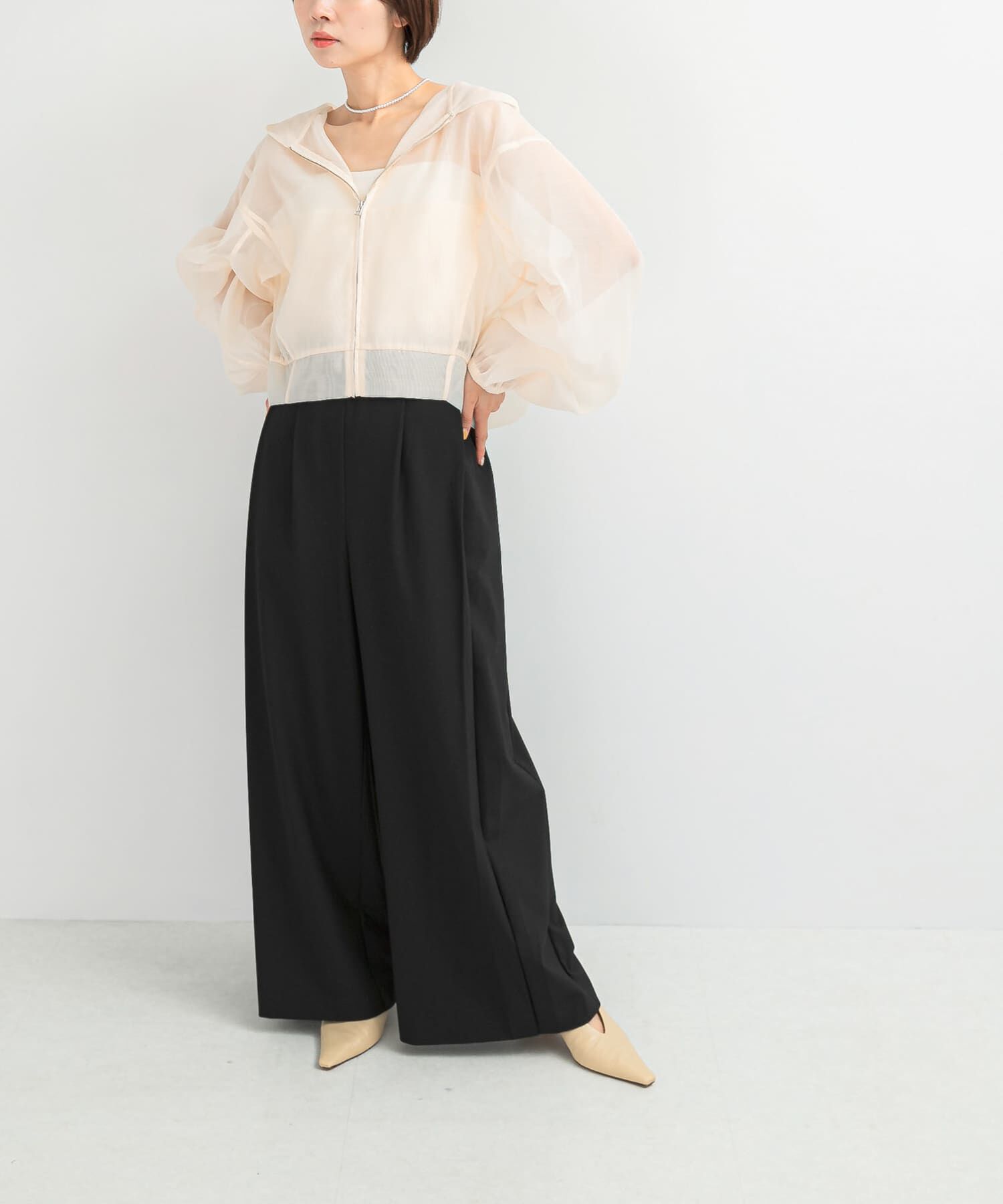 URBAN RESEARCH ROSSO「ELENDEEK　HOODIE SHEER BLOUSON」|ブルゾン・スタジャン|