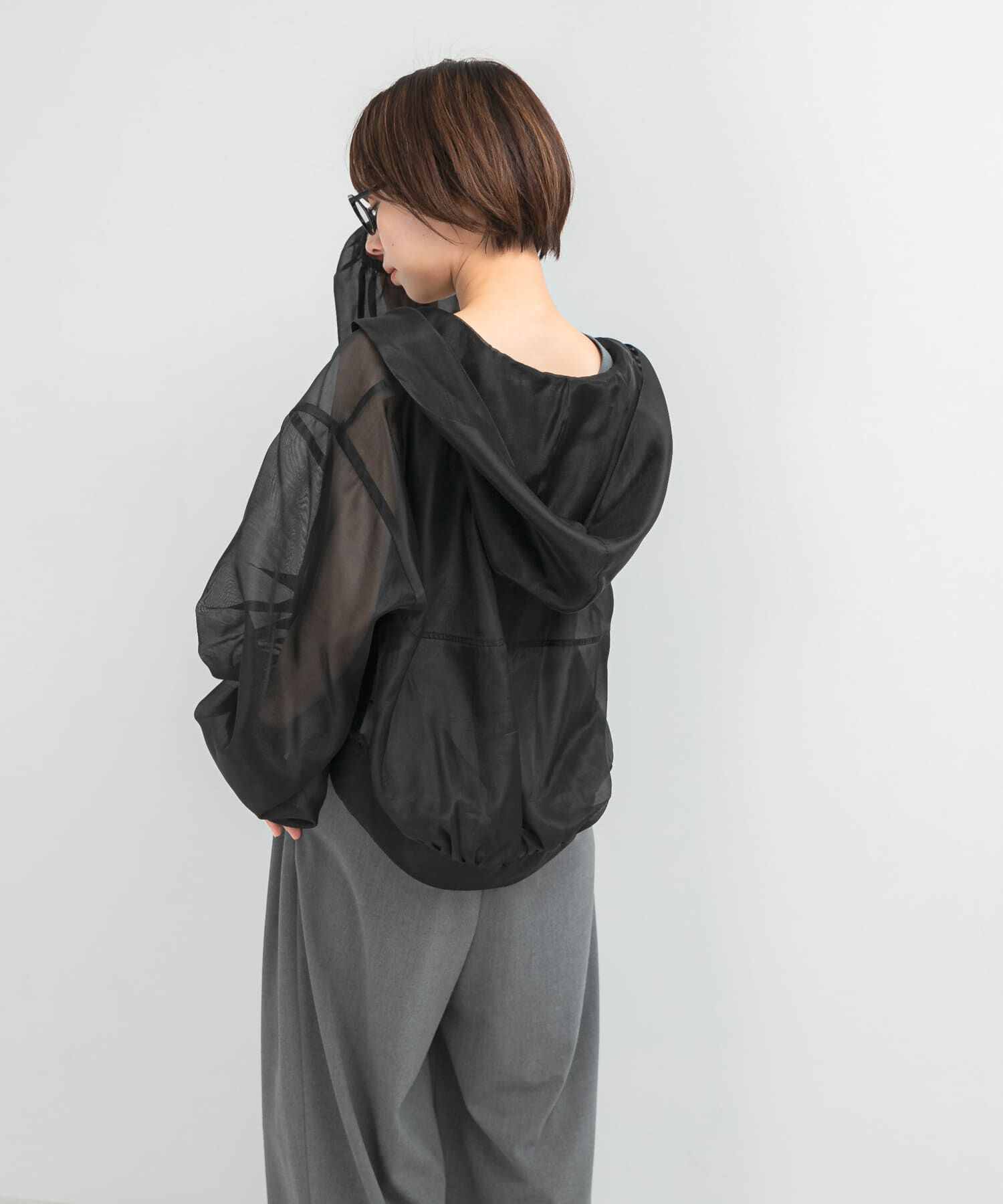 URBAN RESEARCH ROSSO「ELENDEEK　HOODIE SHEER BLOUSON」|ブルゾン・スタジャン|
