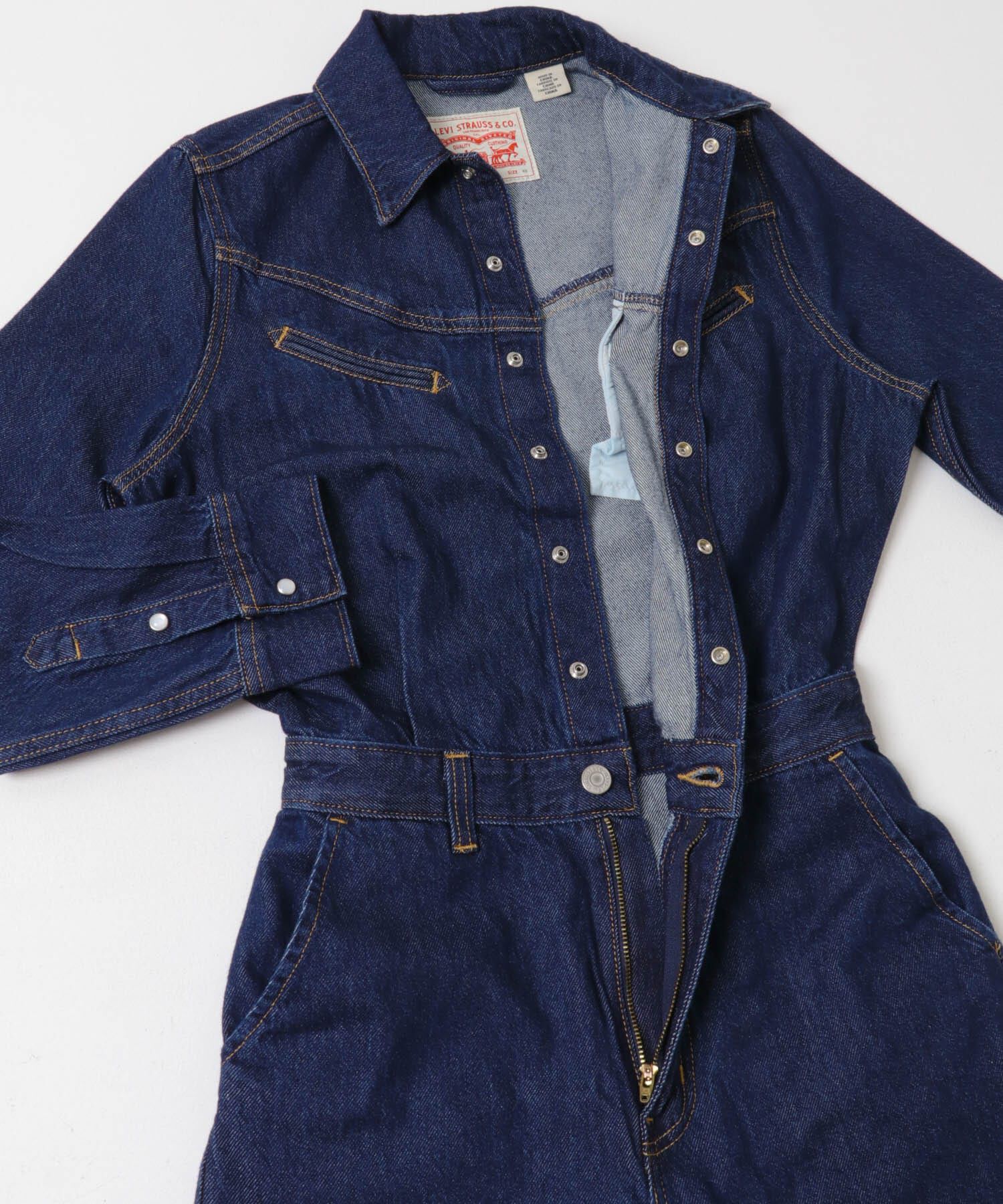 URBAN RESEARCH DOORS「RINOA WIDE LEG JUMPSUIT」|デニム|