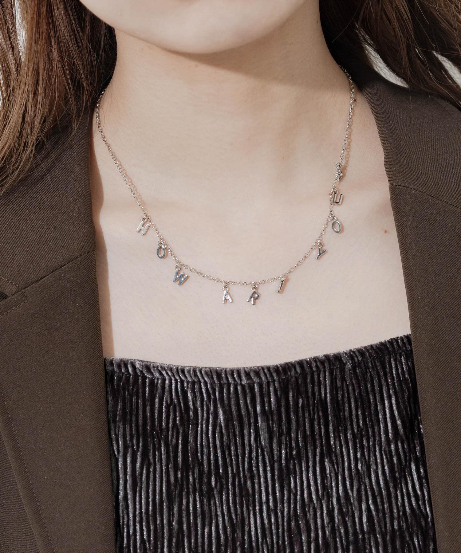 SMELLY「メッセージチャームネックレス」|ネックレス|