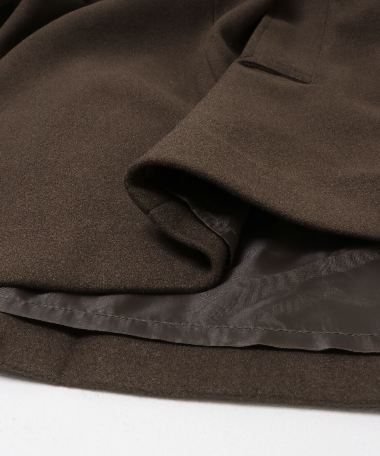  「BIGカラーミドルコート」|ノーカラーコート|