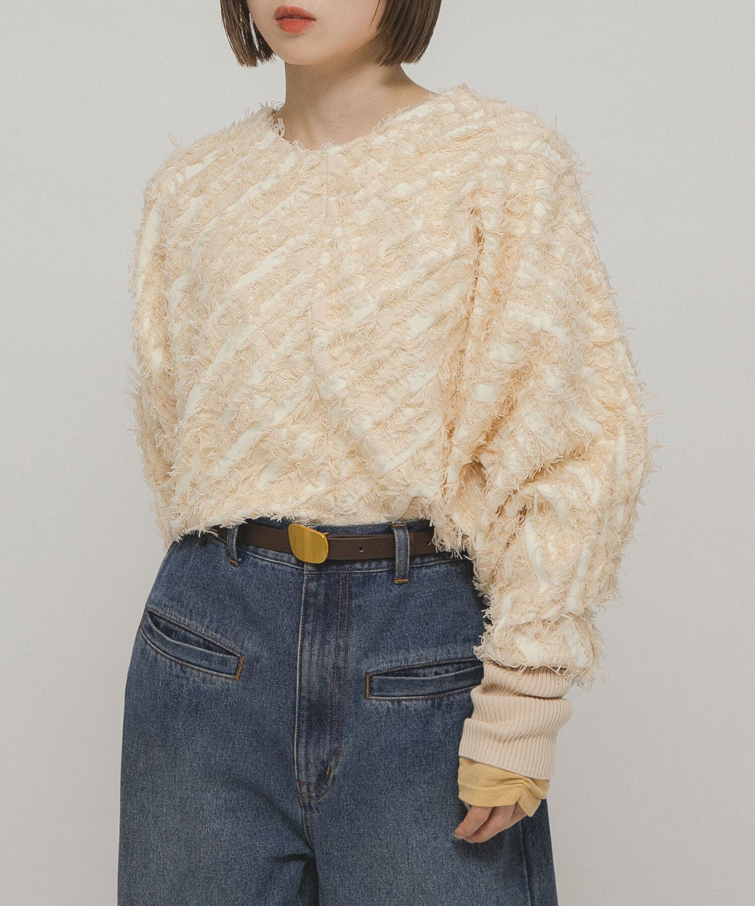  「2WAYフリンジカーディガン」|カーディガン|