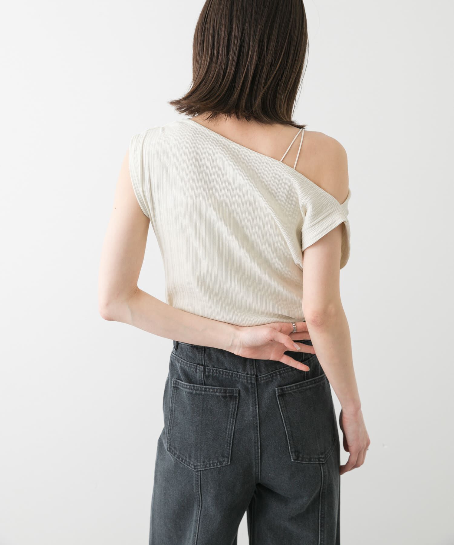 SENSE OF PLACE by URBAN RESEARCH「ランダムリブワンショルダーカットトップ」|Tシャツ・カットソー|