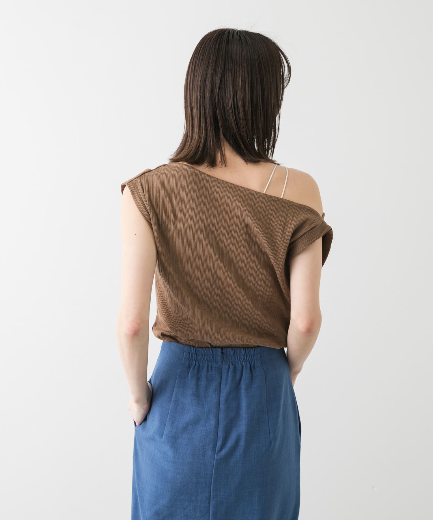 SENSE OF PLACE by URBAN RESEARCH「ランダムリブワンショルダーカットトップ」|Tシャツ・カットソー|