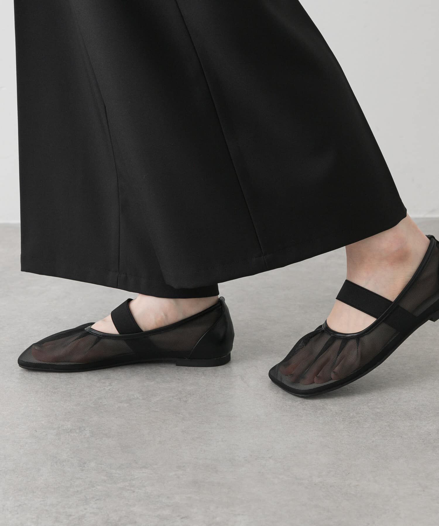 SENSE OF PLACE by URBAN RESEARCH「オブリークトゥメッシュフラットシューズ」|パンプス|