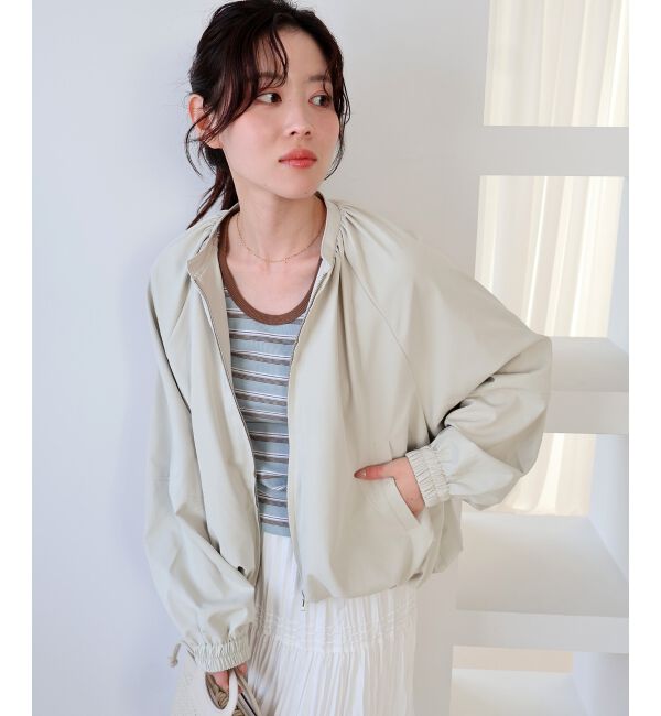  「《WEB限定アイテム》バルーンデザインノーカラーブルゾン」|ブルゾン・スタジャン|