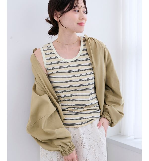  「《WEB限定アイテム》バルーンデザインノーカラーブルゾン」|ブルゾン・スタジャン|