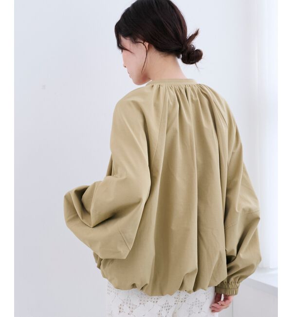  「《WEB限定アイテム》バルーンデザインノーカラーブルゾン」|ブルゾン・スタジャン|