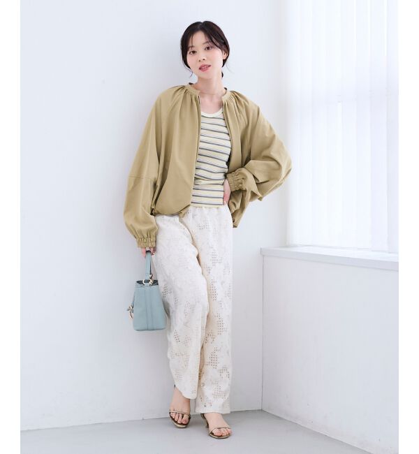  「《WEB限定アイテム》バルーンデザインノーカラーブルゾン」|ブルゾン・スタジャン|