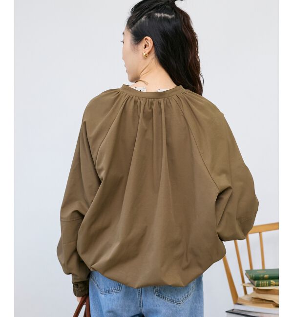  「《WEB限定アイテム》バルーンデザインノーカラーブルゾン」|ブルゾン・スタジャン|