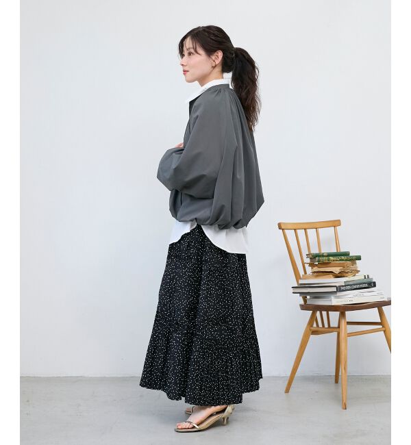  「《WEB限定アイテム》バルーンデザインノーカラーブルゾン」|ブルゾン・スタジャン|