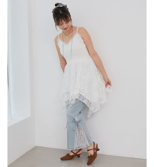  「イレヘムティアードミニキャミワンピ」|ワンピース|