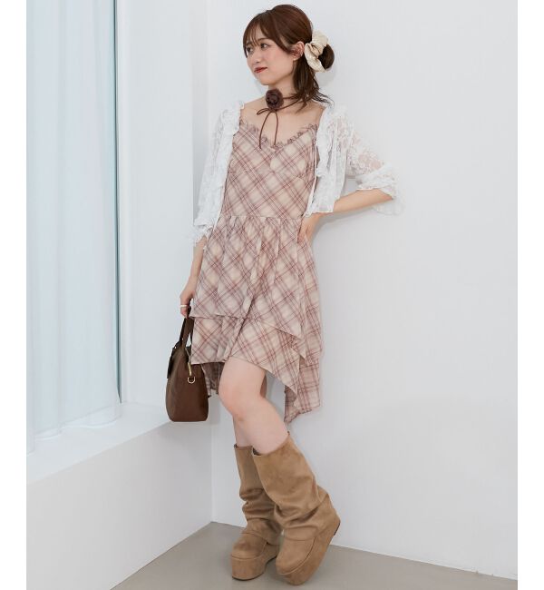  「イレヘムティアードミニキャミワンピ」|ワンピース|