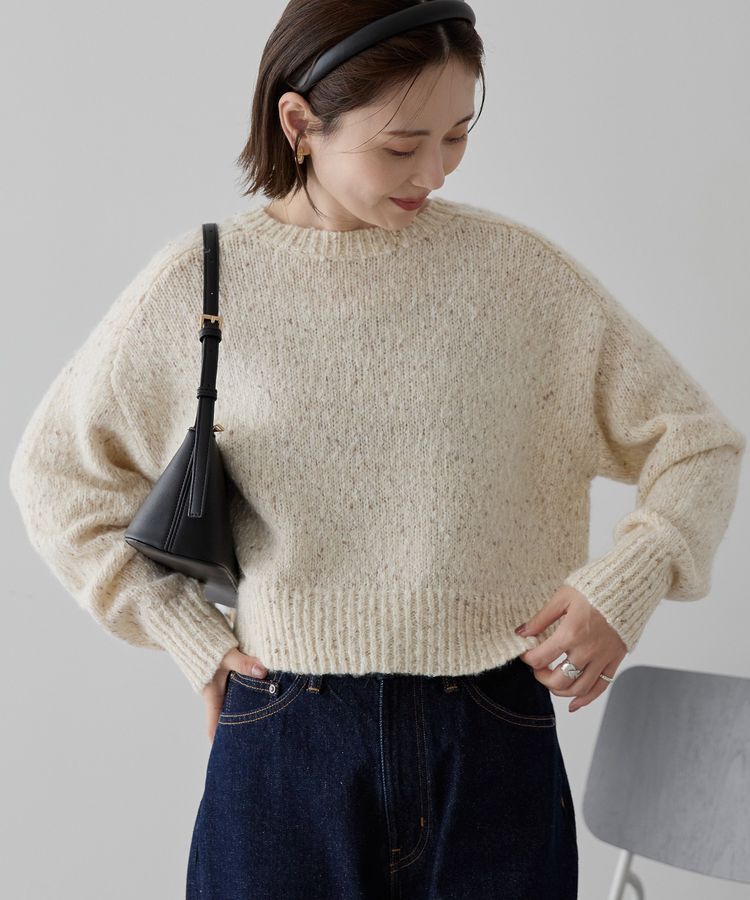 AMERICAN HOLIC「ラメmixネップニットプルオーバー」|ニット・セーター|Ivory