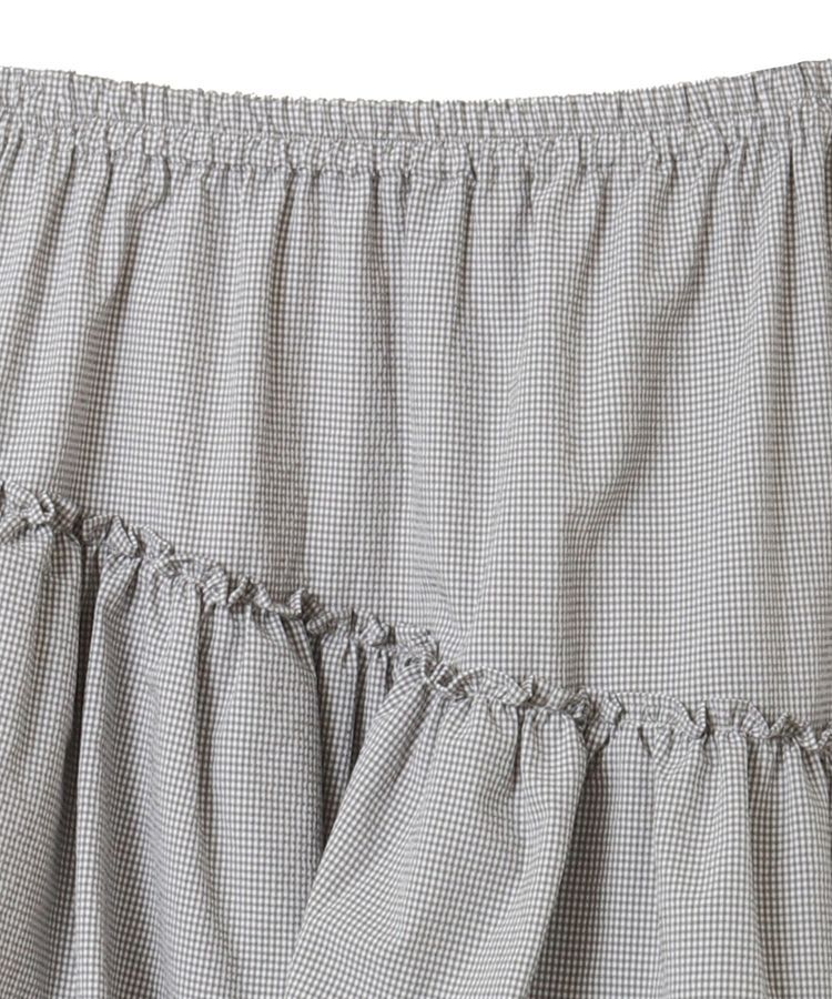 Green Parks「・ELENCARE DUE ギンガムティアードスカート」|スカート|