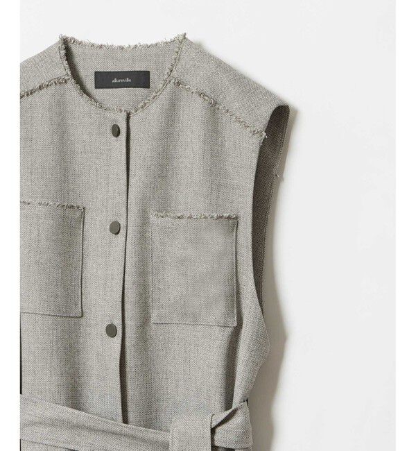 allureville「メランジミニヘリンボンジレワンピース」|ワンピース|