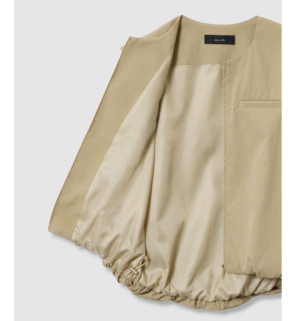 allureville「チノギャザリングヘムジレブルゾン」|ブルゾン・スタジャン|