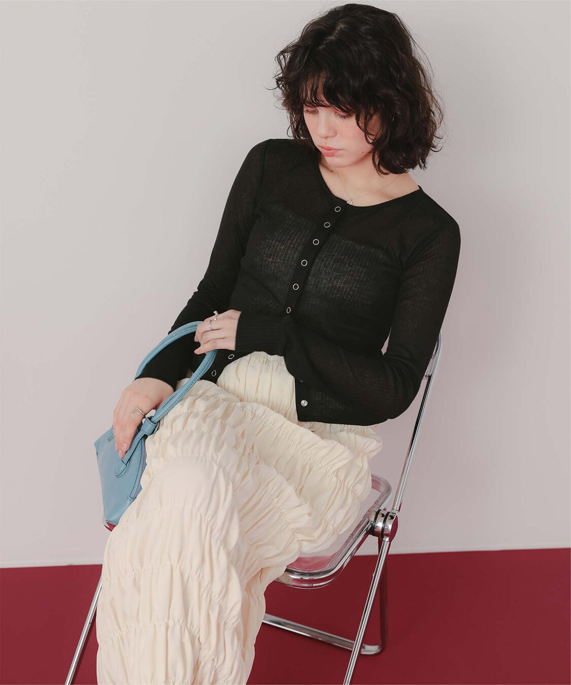 titivate「シアーテレコカーディガン」|ニット・セーター|